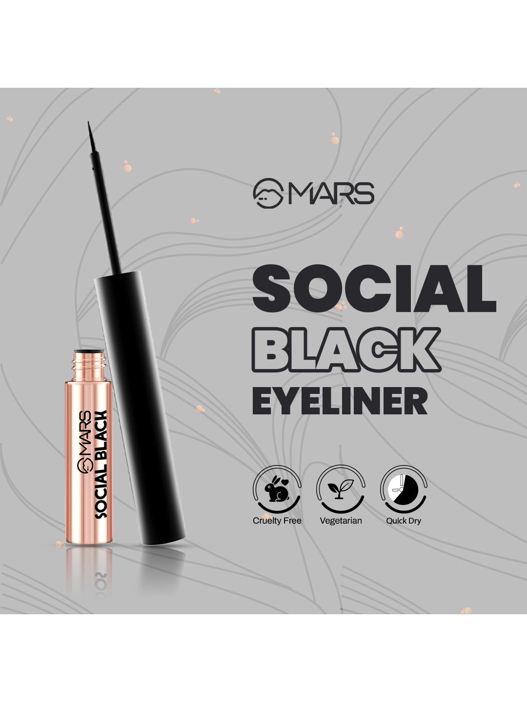 Social Black Eyeliner with Brush Tip — EL18