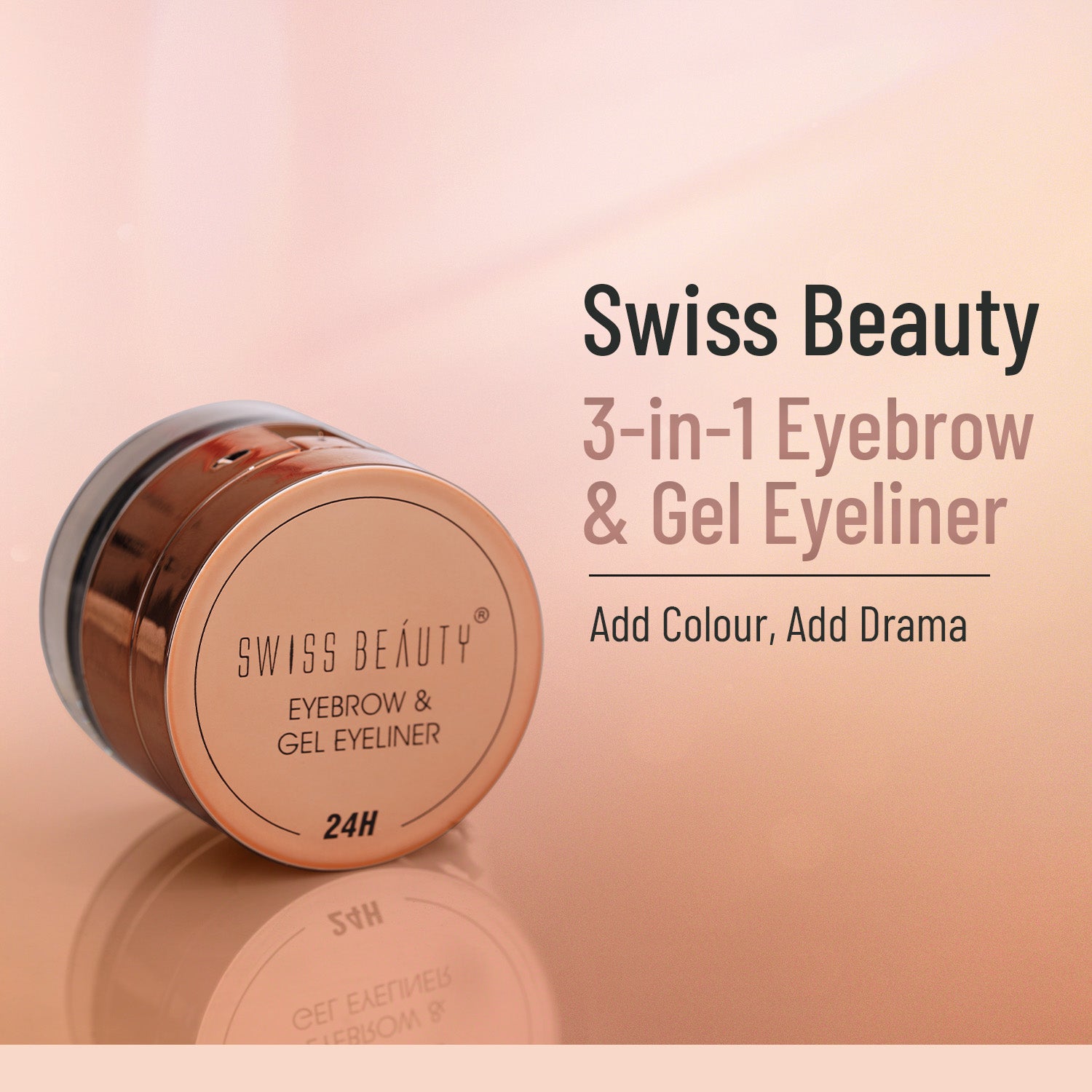 2-in-1 Eyebrow & Gel Eyeliner — Black
