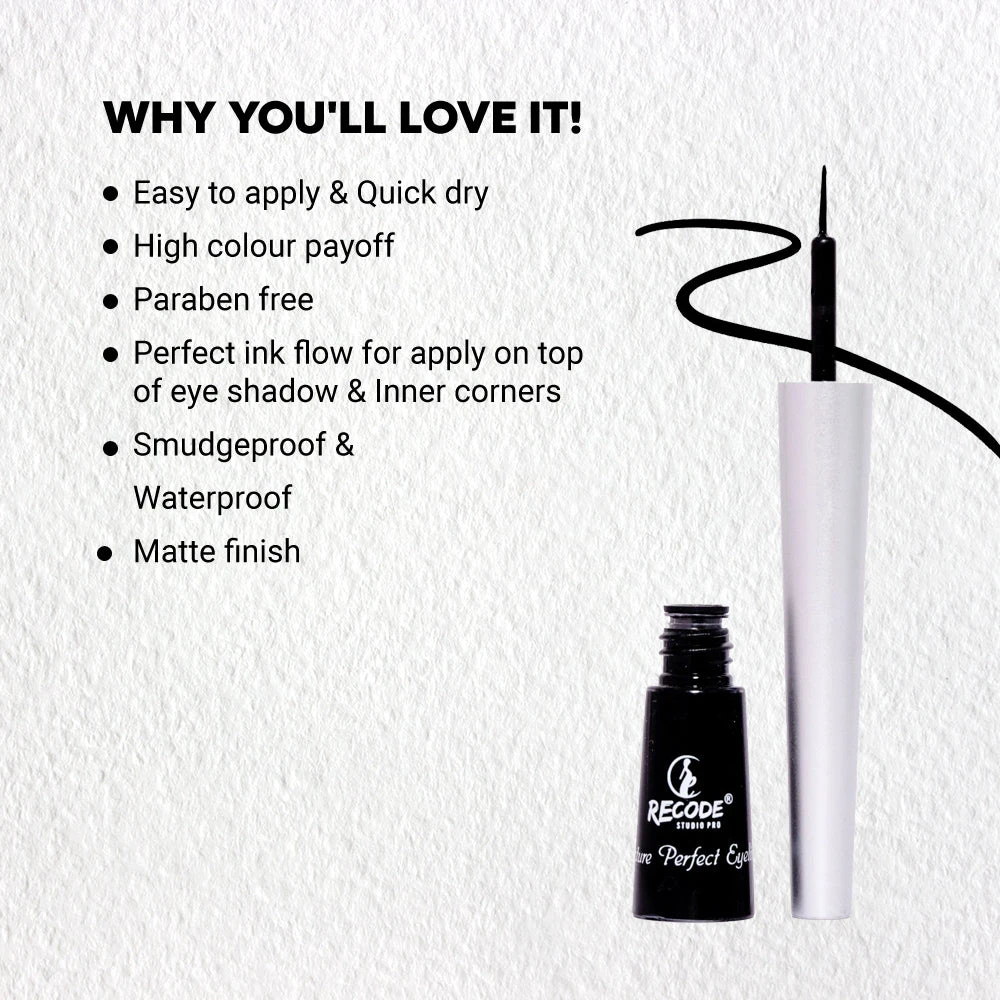 Matte Black Eyeliner Liquid — Black