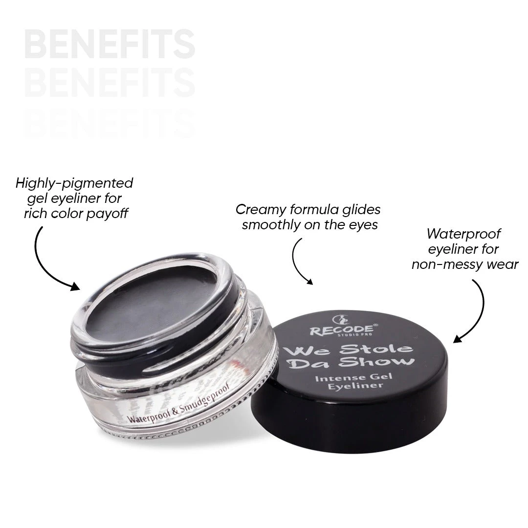 We stole the show gel eyeliner — Black