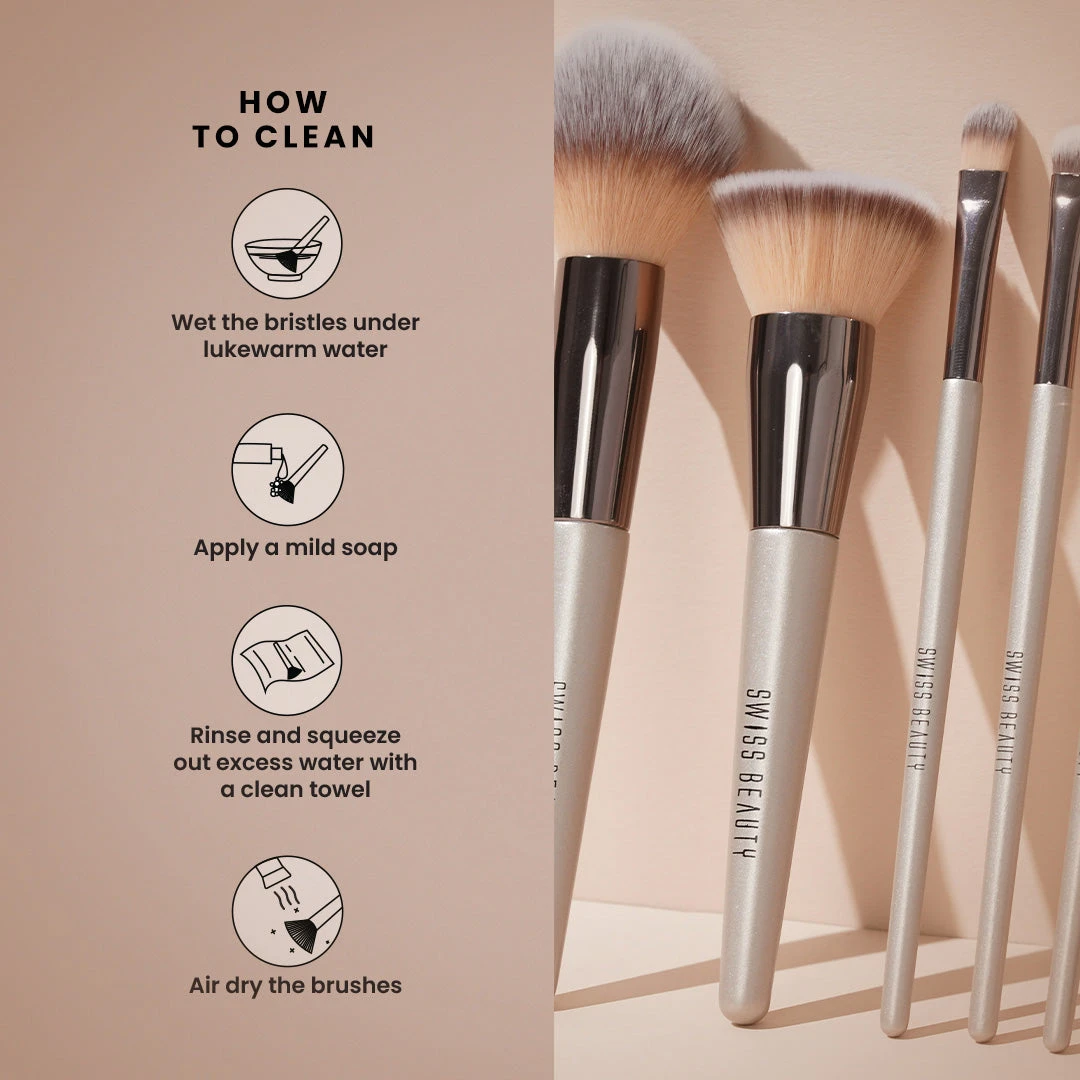 Professional Face & Eye Brush Set — 6 unit
