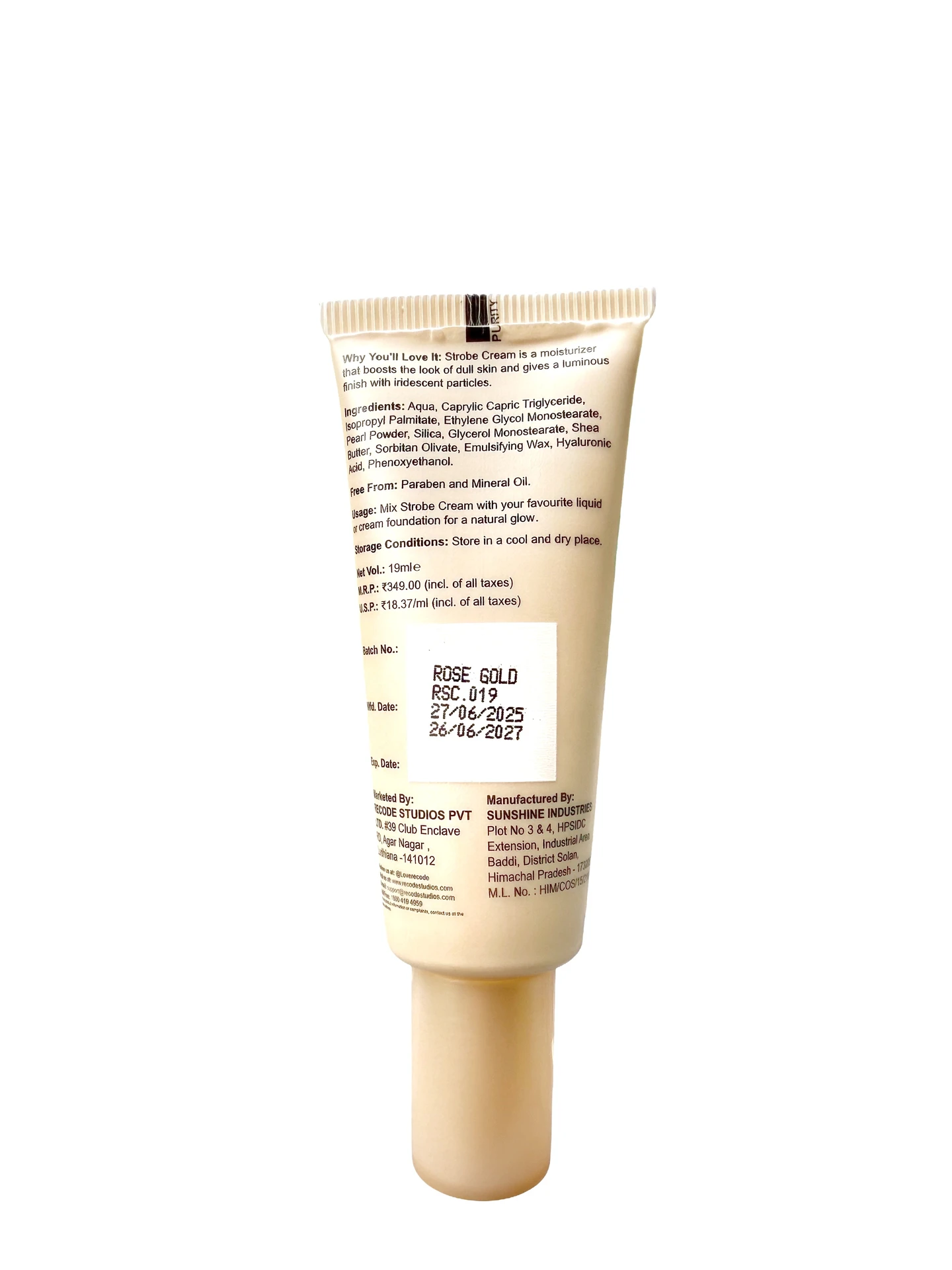 Recode Strobe Cream — Rose Gold