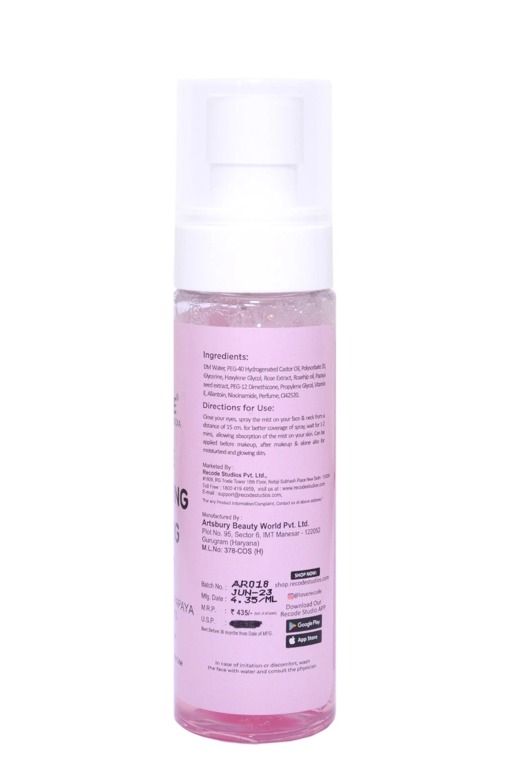 Rose Blooming Toning Mist — 100 ml