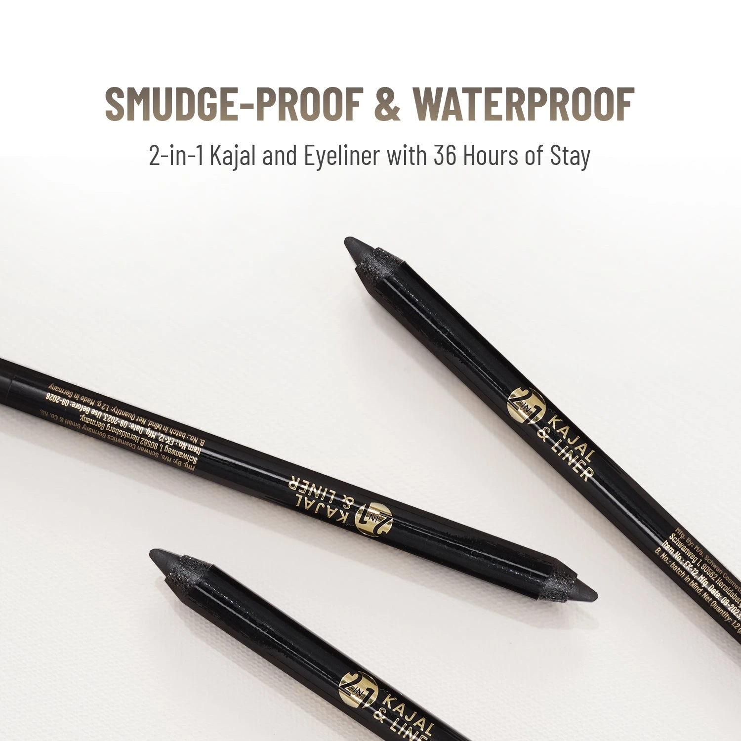 Bold & Black 2-in-1 Kajal & Liner — 1.2 g