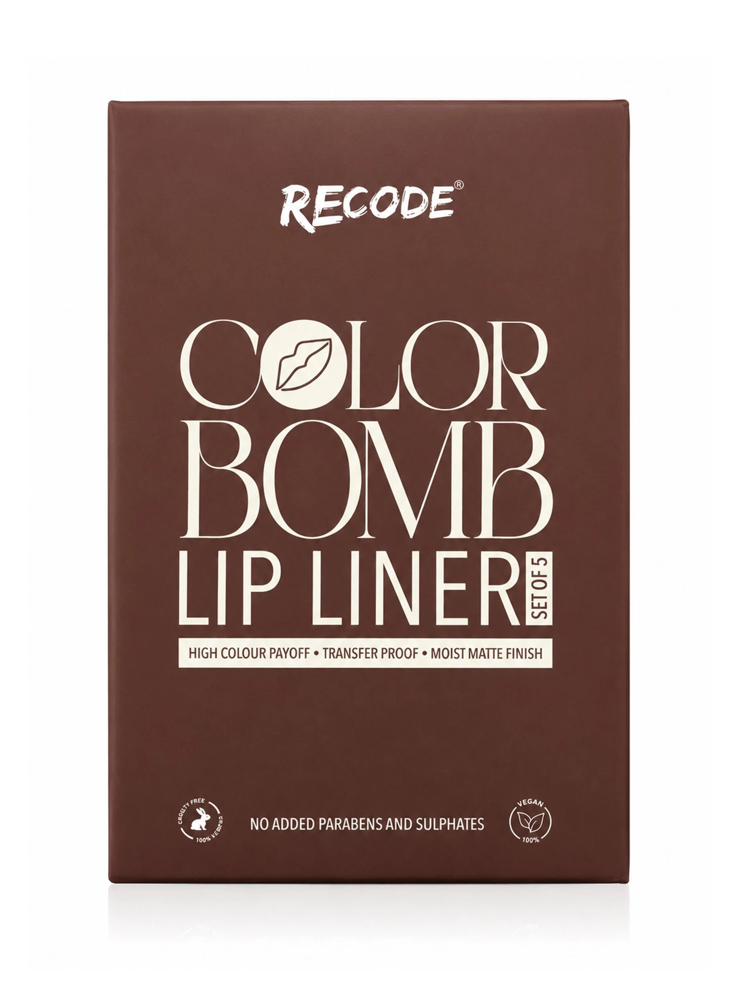 Recode Color Bomb Lip Liner Set of 5 — 01 Brown