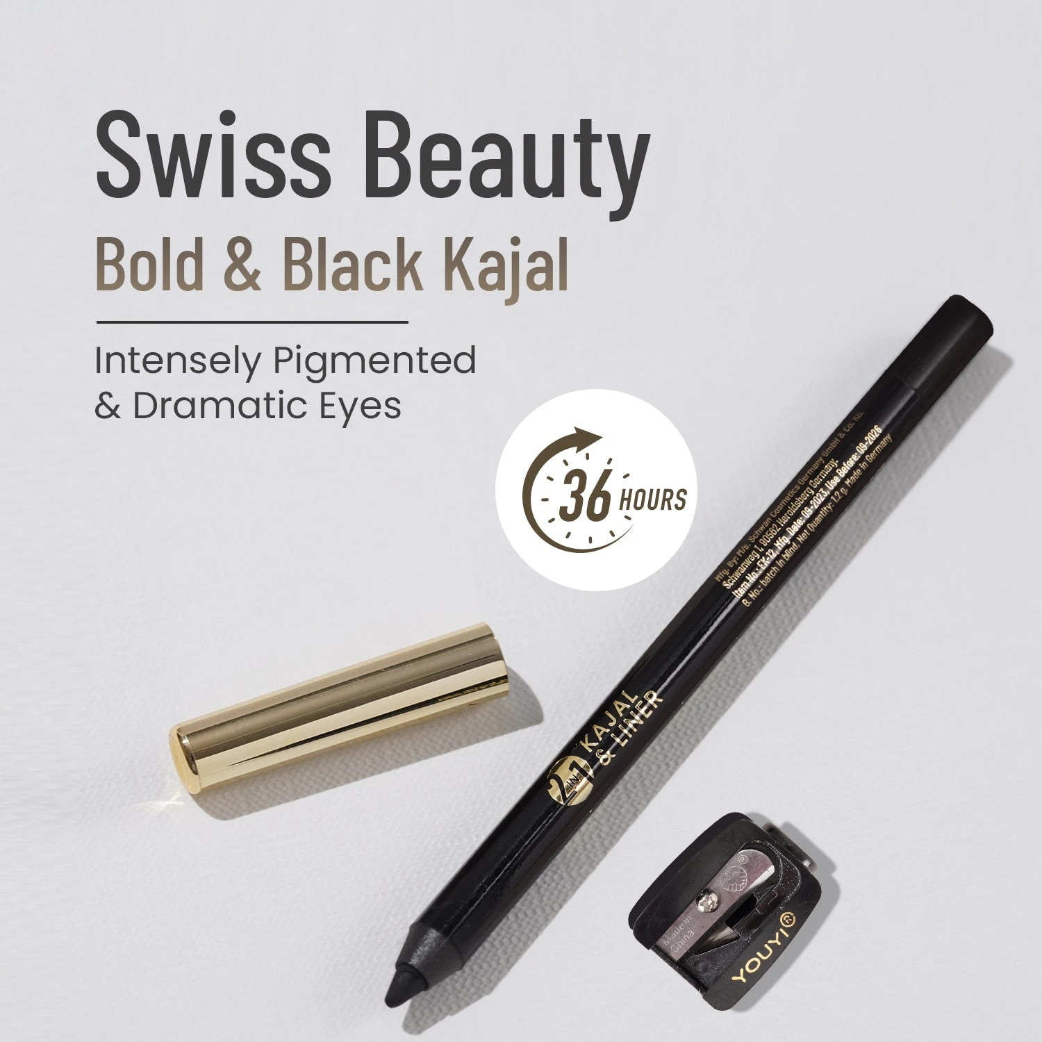 Bold & Black 2-in-1 Kajal & Liner — 1.2 g