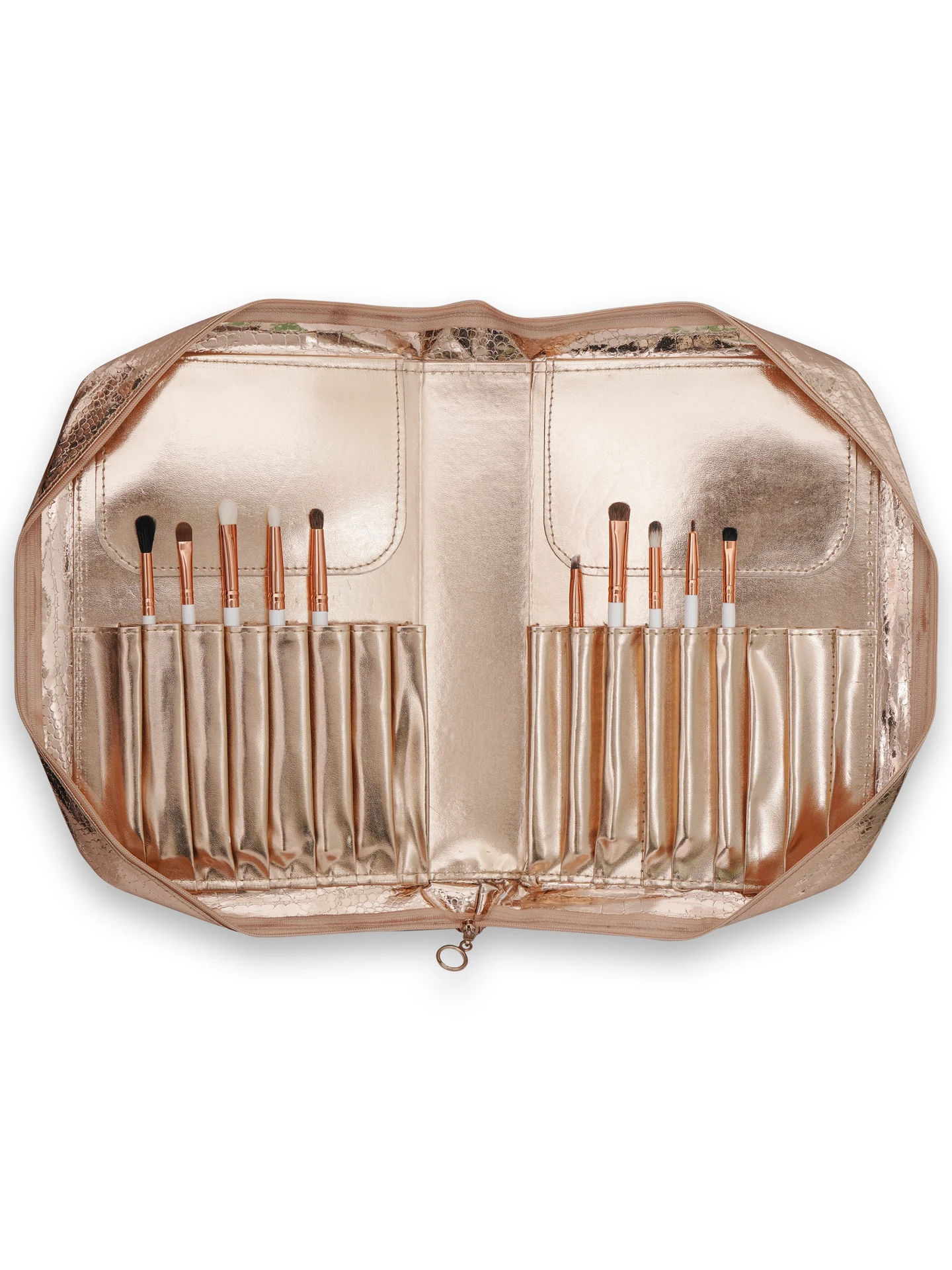Brush Set with Premium Rose Gold Pouch — 10 PCS EYE SPECIALIST