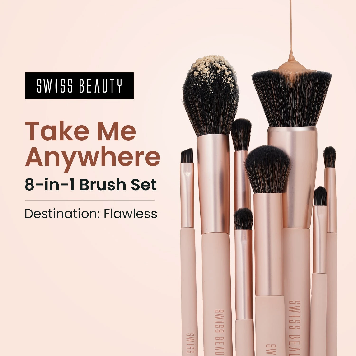 Take Me Anywhere 8-in-1 Brush Set — 8 pcs