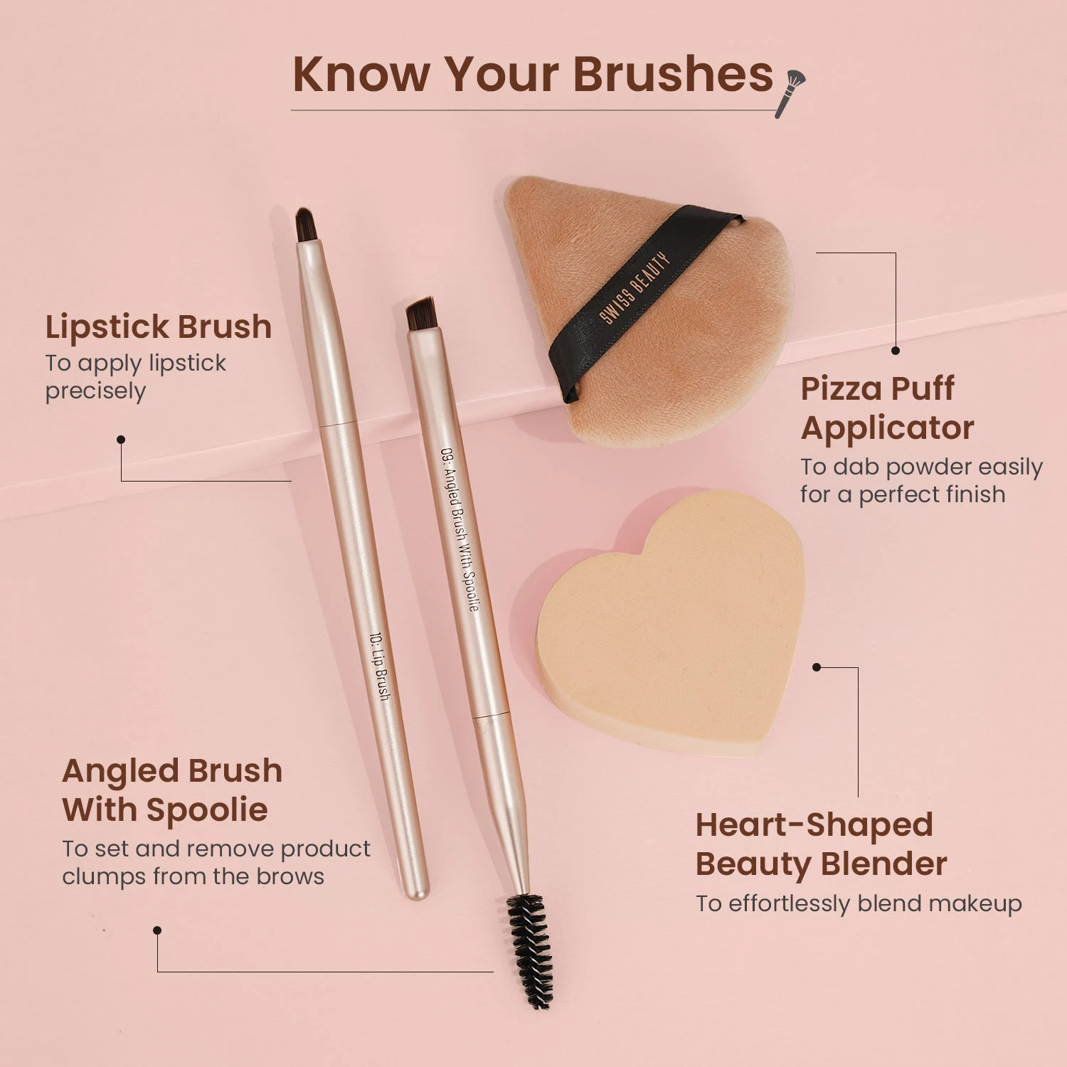 Heartistry Makeup Brush Set — 12 pcs