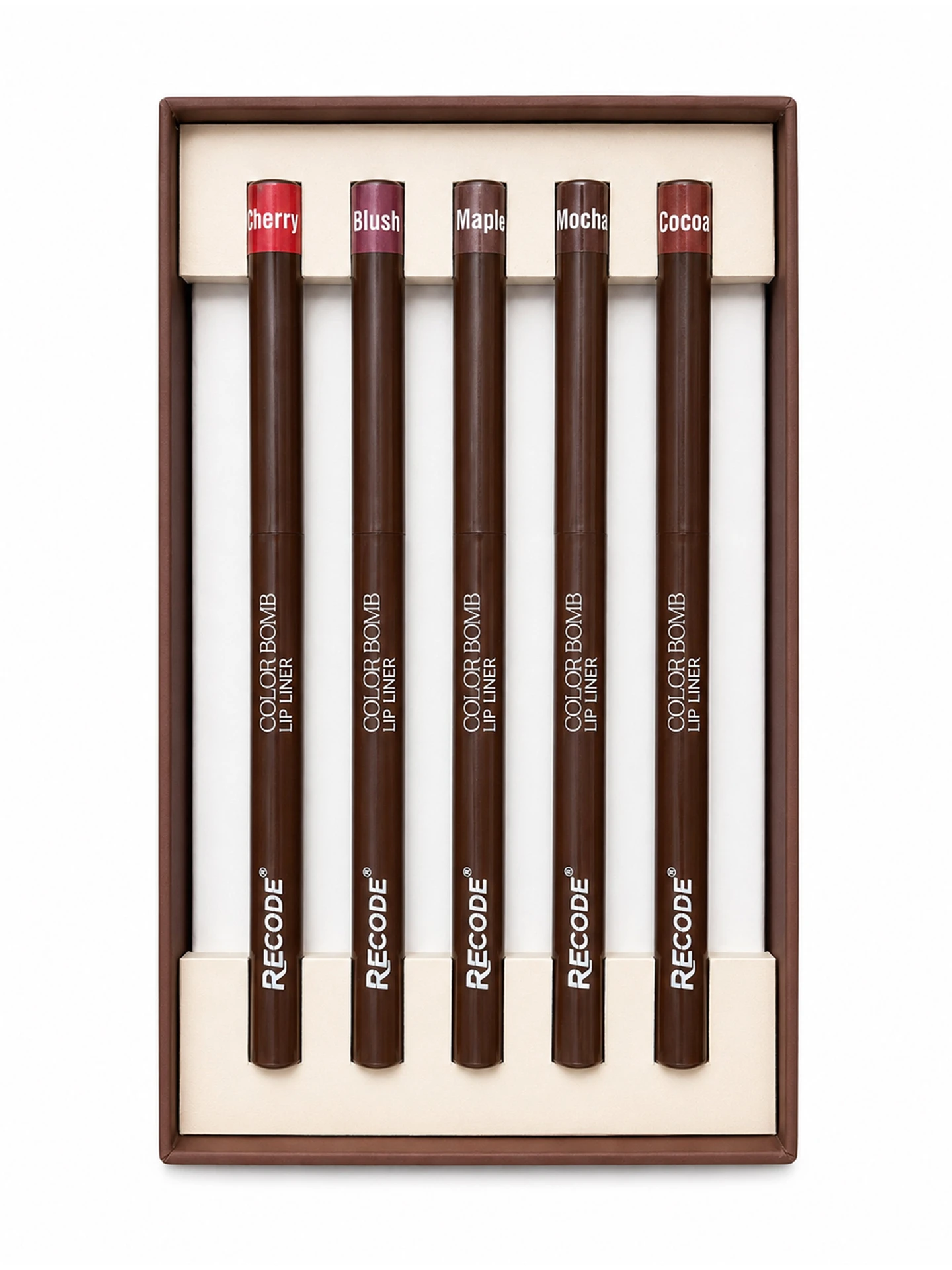 Recode Color Bomb Lip Liner Set of 5 — 01 Brown